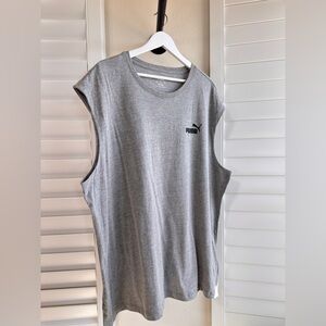 Puma Gray Sleeveless Muscle T-Shirt. Size 2XLT